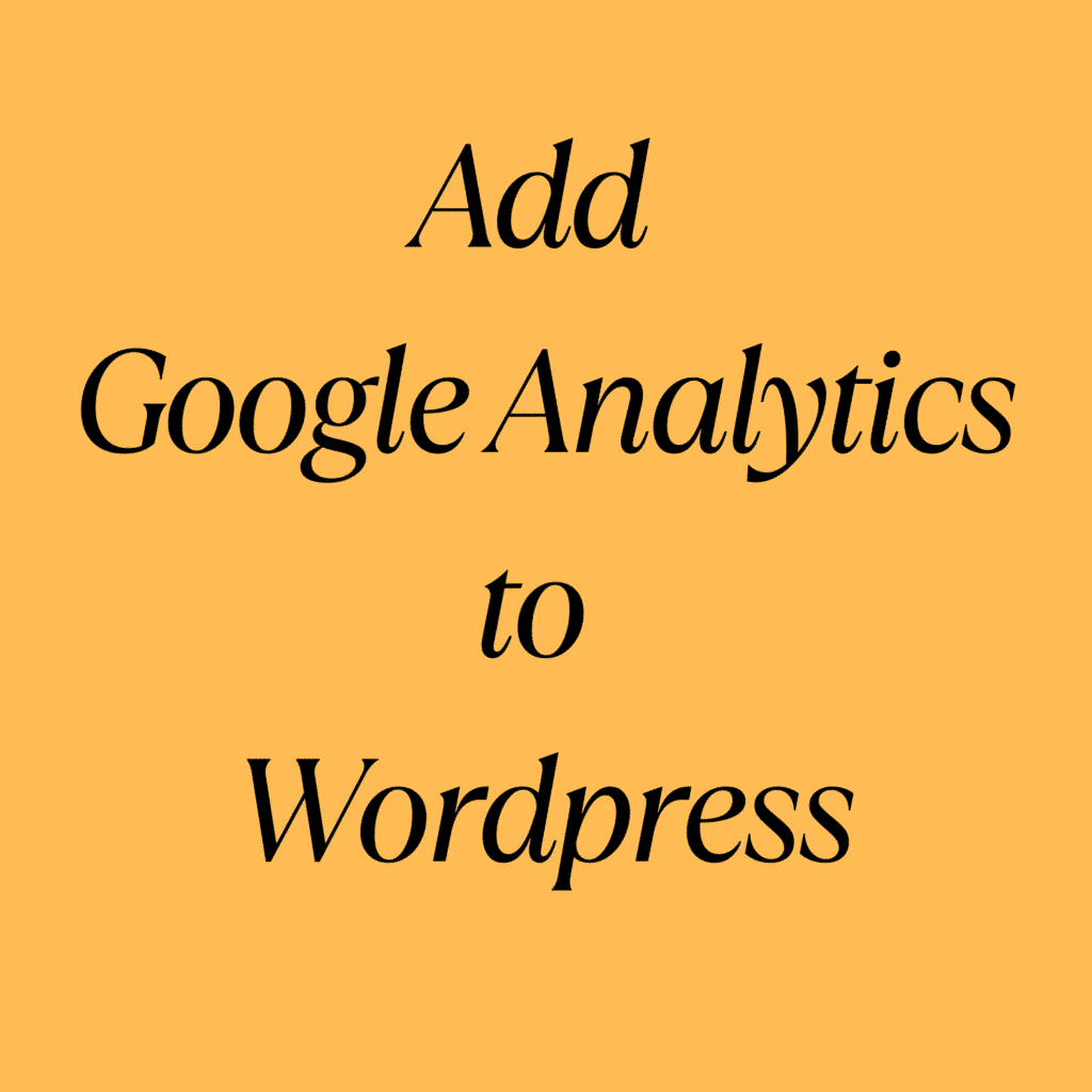 How to add google analytics to wordpress